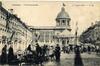 Prentkaart Gemeenteplein met markt en Gemeentehuis (Sint-Jans-Molenbeek), uitg. L. Lagaert (Brussel), 1909.<br>