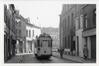 Carte-vue Tram ligne 86 à la Rue Schmitz (Koekelberg) à proximité de la Place des Etangs noirs, en 1959, éd. Rail Memories, s.d.<br>