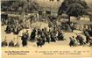 Prentkaart De Sint-Remigius parochie te Brussel-Zeehaven (Sint-Jans-Molenbeek), processie in de straten met eucharistische aanbidding, z.uitg., s.d. [rond 1925].<br>