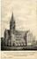 Prentkaart Project voor de Sint-Remigiuskerk in Sint-Jans-Molenbeek, uitg. A. Libaert, 1921.<br>