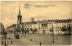 Carte-vue Place de la Duchesse de Brabant, partie haute avec église Sainte-Barbe, Hospice pour vieillards et tram (Molenbeek-Saint-Jean), éd. P.J.F. (Bruxelles), 1922.<br>