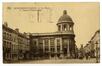 Carte-vue Place Communale avec Maison communale et colonne Morris / kiosque à journaux (Molenbeek-Saint-Jean), éd. P.I.B. (Molenbeek-Saint-Jean), 1934.<br>
