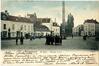 Carte-vue colorisée Place des Etangs noirs et Rue Piers (Molenbeek-Saint-Jean et Koekelberg), éd. Wilhelm Hoffmann (Dresde) - E & N (Bruxelles), 1905.<br>