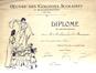 Diplôme de reconnaissance pour services rendus décerné à M. et Mme Dassonleville-Borremans par l'Œuvre des colonies scolaires de Molenbeek-Saint-Jean, 1909.<br>
