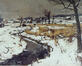 Sainte-Anne et le village sous la neige<br>Keller, Adolphe