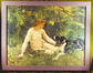 Une femme nue et un chien<br>Houyoux, Léon
